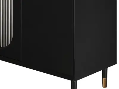 Wood Glam Sideboard Credenza 2 3D model