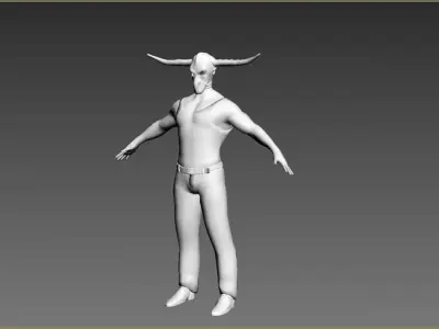 Warrior monster Free low-poly 3D model