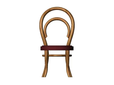 Miniature traditional bentwood chair mockup 3D print model