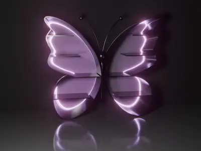 Modern Furniture - Butterfly Furniture and Coffee Bar Furniture Low-poly 3D model