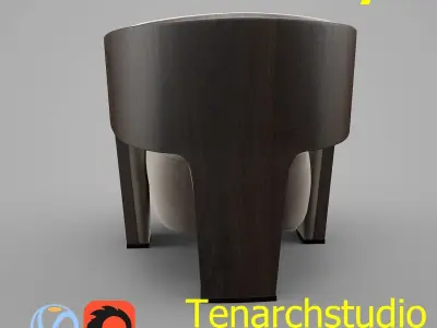 Tenarchstudio Marelli Chloe Armchair Render Ready  3D model