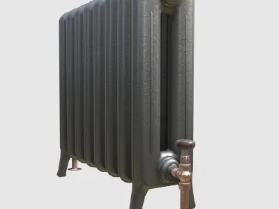 Game-ready iron radiator - Unity - HDRP - UE4 Low-poly 3D model