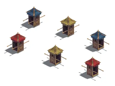 Game Ancient Chinese Transport - Jiaozi 01 3D model