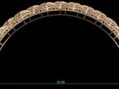 Golden Canopy Cuff 62MM-60gm 3D print model