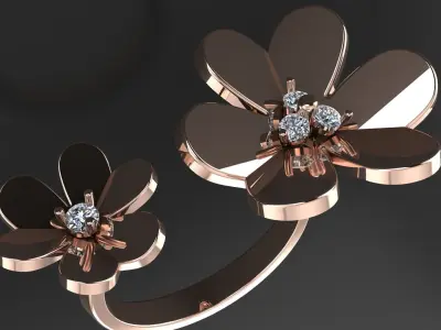 Frivole Between the Finger ring 3d printing model 3D print model