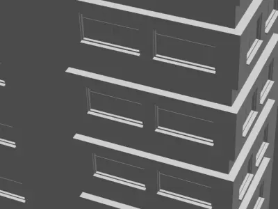 Family Building 2 Low-poly 3D model