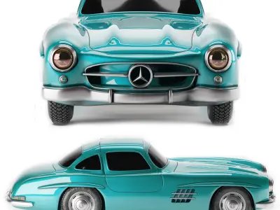 Mercedes Benz 300 SL Low-poly 3D model