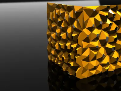 Voronoi 3d Wall Parametric Facade Design Grasshopper Rhino File 3D model