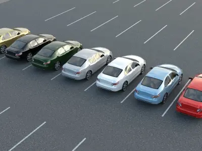 R3DP ASIAN CARS LOW-POLY PBR - Toyota Camary Low-poly 3D model