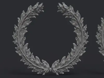 Laurel wreaths set 3D print model