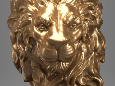 Lion Head 01 3D print model