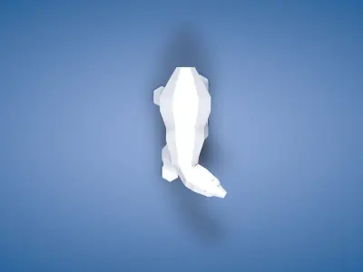 Low Poly Bear origami polar Low-poly 3D model