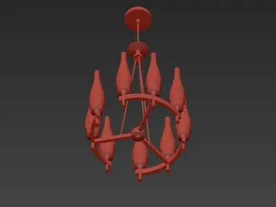 Glass Torlesco Chandelier 3D model