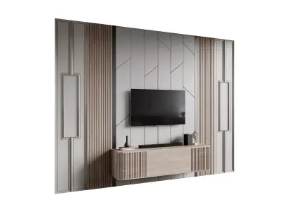 Modern TV Wall 022 3D model