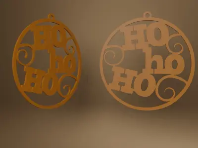 christmas pack earring  3D print model