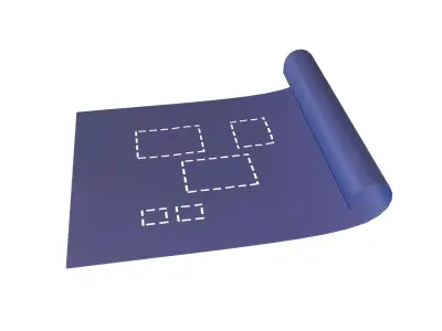 Cartoon Blueprint v1 002 Low-poly 3D model