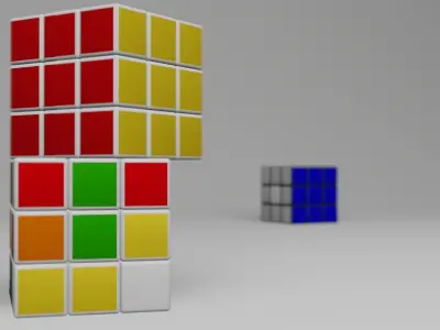 3 Rubiks Cube 3D model