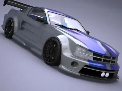 Generic car 07 model in Lightwave 3D 3D model