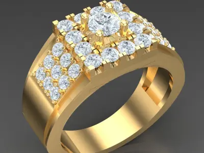 Luxury Men Rings Designs 5MR006 3D print model