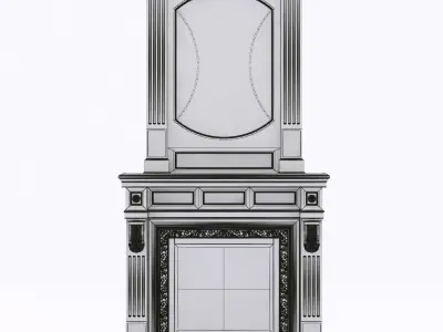 classical marble fireplace 5 3D model