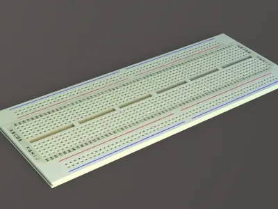 Breadboard Low-poly 3D model