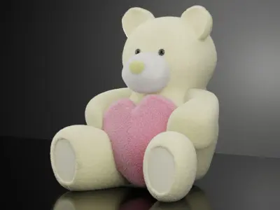 Cute Teddy bear toy 3D model