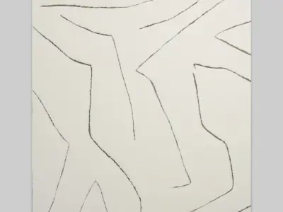 Myriad Hand Knotted Warm White New Zealand Wool Area Rug 3D model