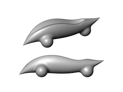 Miniature vehicle automotive speed sculpture N004 3D print model