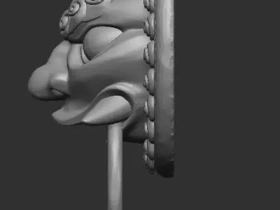 Lion   Door buckle    Ornament   Metal      Free 3D model