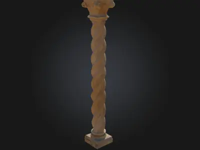 Spiral Majesty  Graceful Ascent in Stone Form 3D model