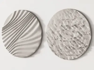 278 decorative wall art 10 round artworks P01 3D model