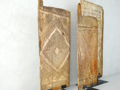 Old Igbo Grain Doors 3D model