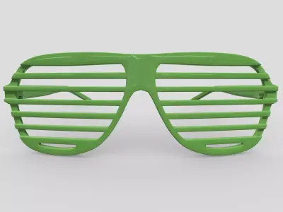 Shutter Glasses Low Poly PBR Realistic  Low-poly 3D model