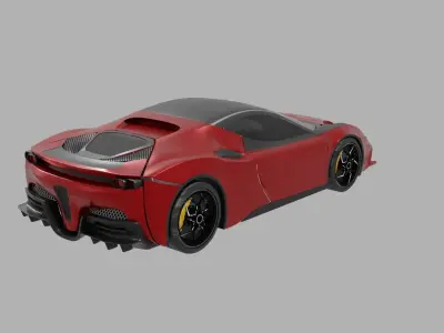 Ferrari SF90 - 3D Model Low-poly 3D model