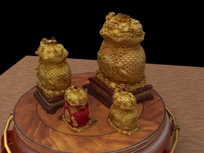  Chinese money bag   3D model