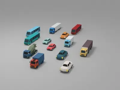 Car low poly Low-poly 3D model