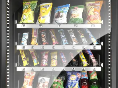 Rosso TO GO coffee machine with additional Foodbox 3D model