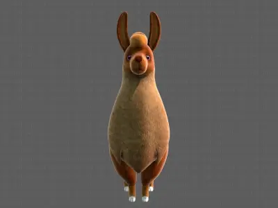 Lama V01 Low-poly 3D model