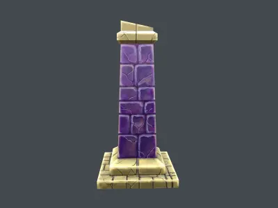 Low Poly Stylize Pillar Low-poly 3D model
