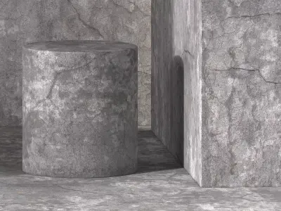 Dirty Concrete Material 8K-Seamless-Tileable-DrCG No 117 3D model