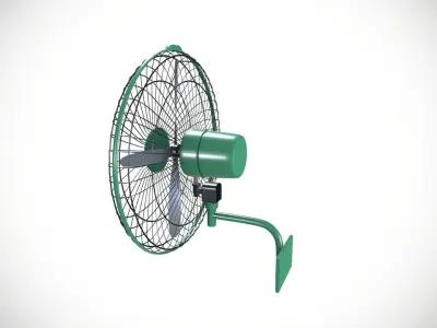 Wall mount fan 3D model