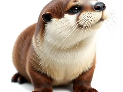 Realistic Otter Model Pack for Animation and Games Low-poly 3D model