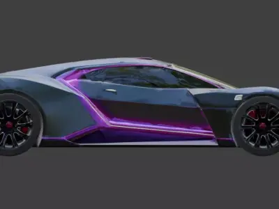 Elite Performance Wide-Body Hypercar 3D Model Low-poly 3D model by Choco-Bear