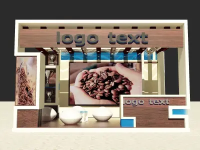 Booth Exhibition Stand a132 3D model