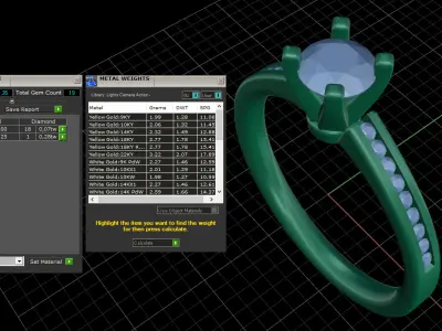 Engagement ring 3D print model