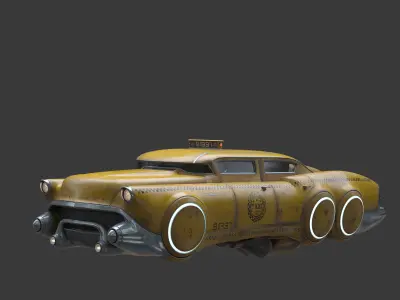 Futuristic flying car 5 3D model