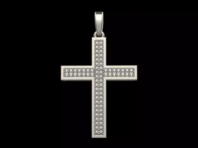 Cross with gems model 500 3D print model