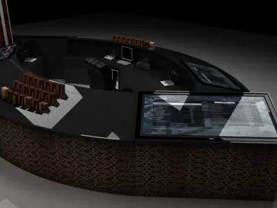 3d  mall reception desk  model  3D model