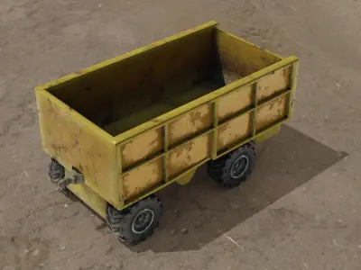 Container truck 3D model Low-poly 3D model