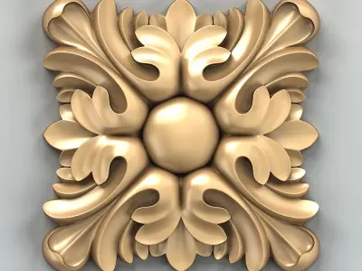 Square rosette 016 3D model